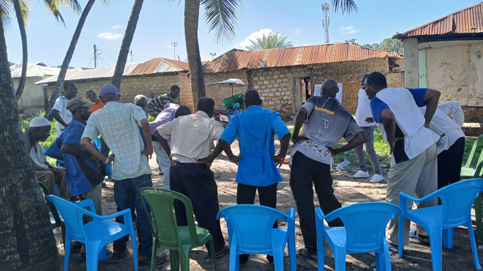 Participants taking part in a Group PM Plus activity